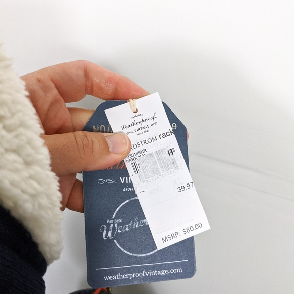 Weatherproof Blue Faux Fur Lined Zip Hoodie - Picture 7 of 8